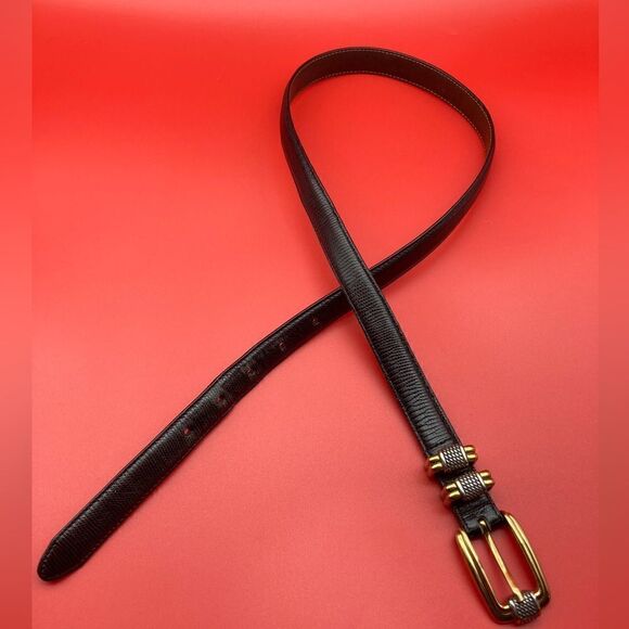 Brighton Women’s Black Leather Belt ML-32 4B603 - Picture 2 of 7